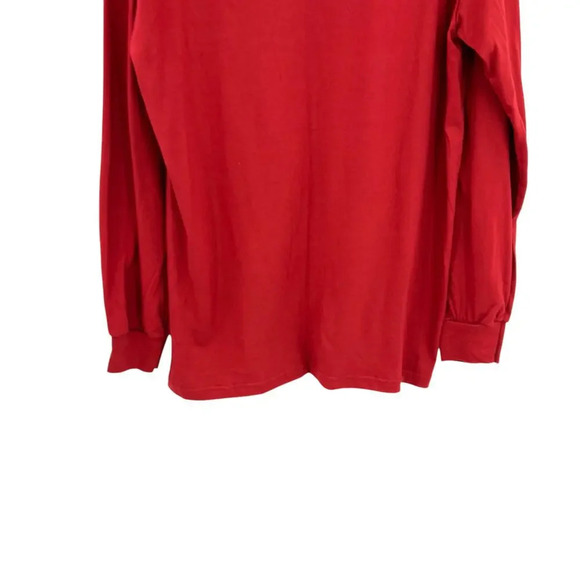 Supreme Blank Red Long Sleeve Cotton Tee Shirt Size Large - Picture 7 of 9